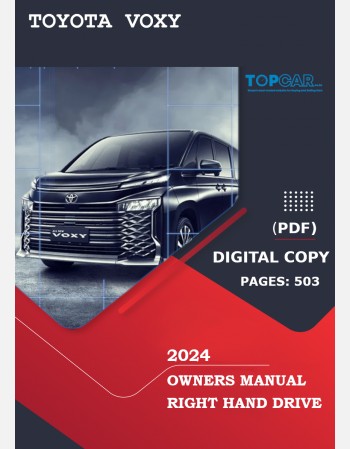 toyota voxy 2024 owners manual in english